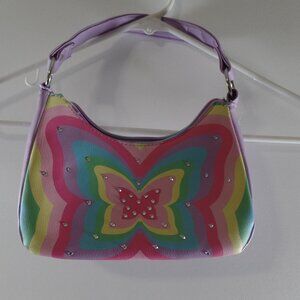 Miss Gwen’s OMG Butterfly Rinestone Purple  Girls Purse *NEW WITH TAGS!*